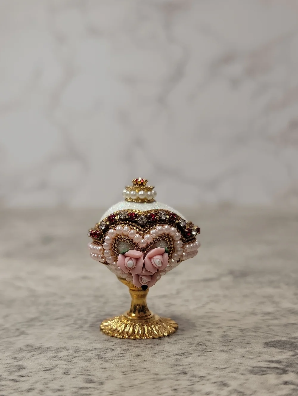 Vintage Quail Egg Trinket Box